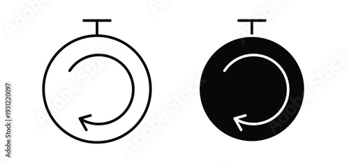 Fasting time icon. black and white line icons pack.