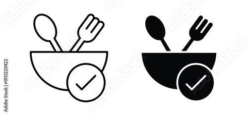 Food safety icon. black and white line icons pack.
