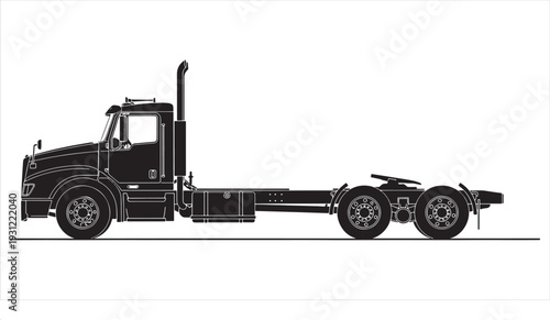 Truck Blueprint – Vehicle CAD Technical Diagram for Logistics & Freight