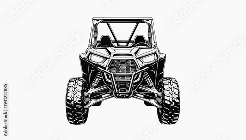 Off-Road Utility Vehicle – UTV Front View Illustration