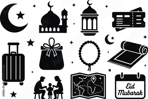 Abstract Number 5 Vector Graphic Illustration