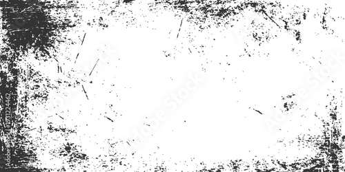 Grunge Texture Background : A textured black and white artistic border frames a blank area, revealing an aesthetic appeal perfect for various designs.