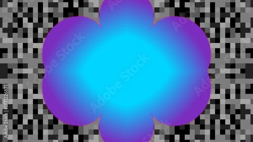 Vibrant Purple Blue Gradient Shapes Background.