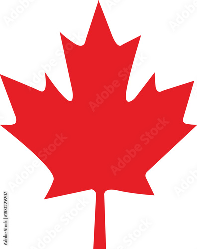 Maple Leaf Clipart – Bold Red Leaf Illustration - Canadian National Symbol – Red Maple Leaf Isolated Design - red maple leaf, canada symbol, canadian maple leaf, maple leaf icon, canada flag symbol, c