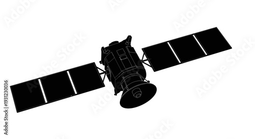 Space Satellite with Solar Panels