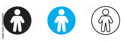 Universal Accessibility Icon . Universal accessibility symbol showing human figure , representing inclusion, equal access, disability rights, and barrier free design.