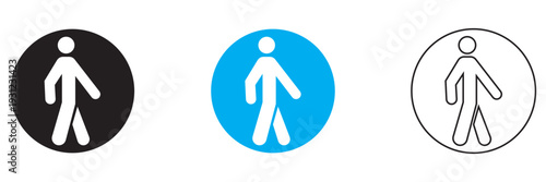 Universal Accessibility Icon . Universal accessibility symbol showing human figure , representing inclusion, equal access, disability rights, and barrier free design.