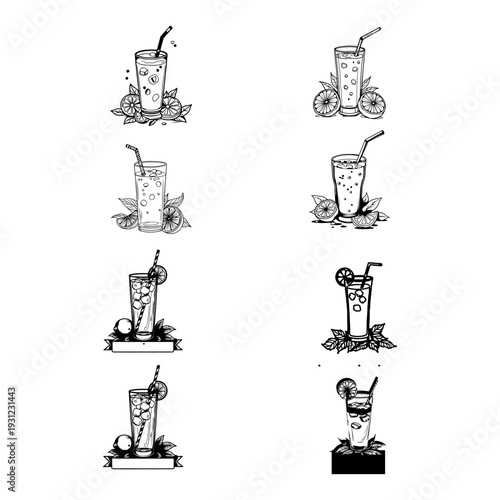 white and black silhoute desgine