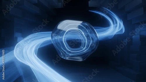 A dark and mysterious corridor with an eerie red glow in the distance