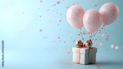 Illustration of a happy birthday cake, sharp image with a blurred background.