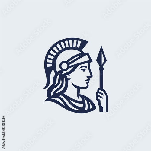Athena Goddess of War Logo