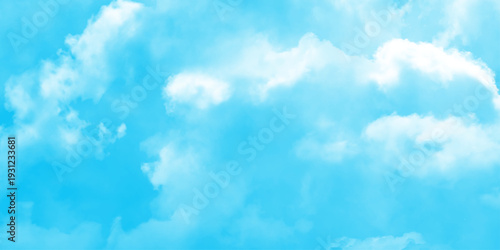 Blue and white clouds  sky background, beautiful blue cloudsfor Panorama of sky,  with heavy clouds converging and a violent storm before, White curly clouds in the blue sky in sunny weather.