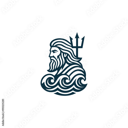 Sea Waves God Logo
