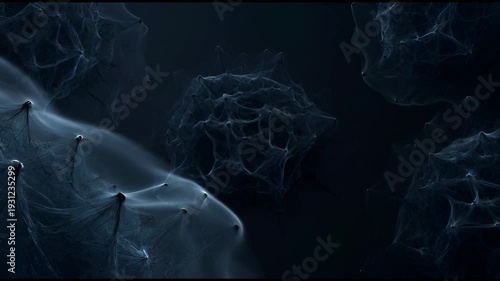 Mysterious creature lurking in the dark, surrounded by rocky formations.