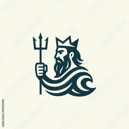 Sea Waves God Logo
