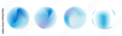 Set color circle gradient noise gradation. Abstract colorful watercolor blur mesh on isolated transparent background