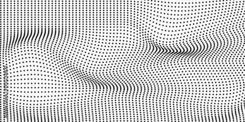 Black-white gradient halftone dots background. Pop art in vector illustration for your creative design. modern