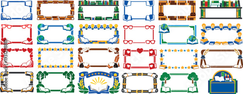 World Book Day Decorative Frames Reading Border Collection