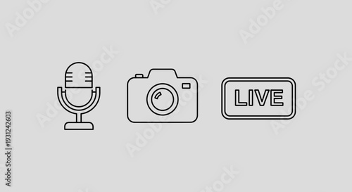 Microphone and camera live streaming tools.