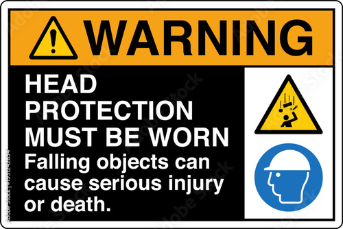 Safety Sign Warning HEAD PROT...