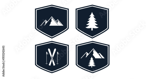 Outdoor Adventure Logo Emblems.