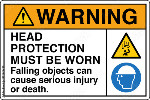 Safety Sign Warning HEAD PROT...
