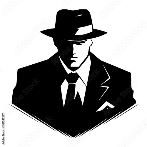 Man with hat and smoke , vector illustration of a Man with hat and smoke , silhouette of a Man with hat and smoke 