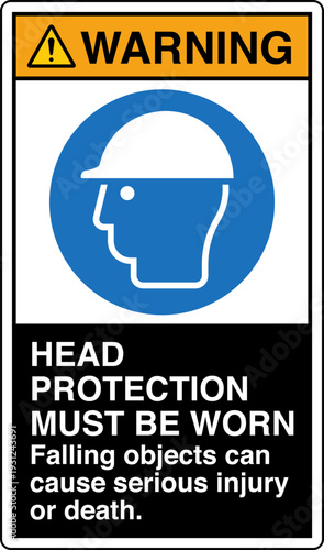 Safety Sign Warning HEAD PROT...