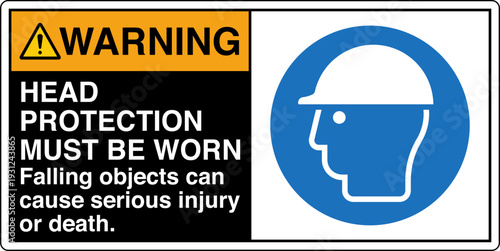 Safety Sign Warning HEAD PROT...