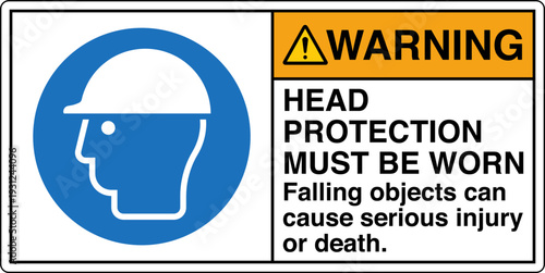 Safety Sign Warning HEAD PROT...