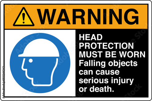 Safety Sign Warning HEAD PROT...