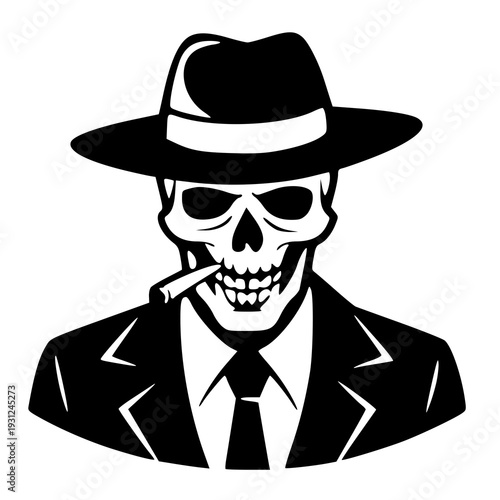 Man with hat and smoke , vector illustration of a Man with hat and smoke , silhouette of a Man with hat and smoke 