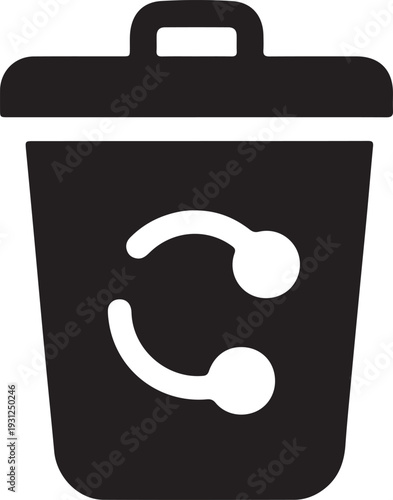 Smart wearable technology icon set, health monitoring devices, fitness tracker, smartwatch, biometric sensor symbols, black silhouette vector illustration