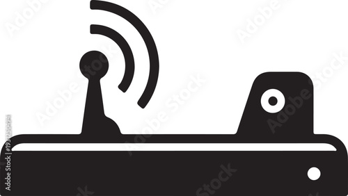 Smart wearable technology icon set, health monitoring devices, fitness tracker, smartwatch, biometric sensor symbols, black silhouette vector illustration