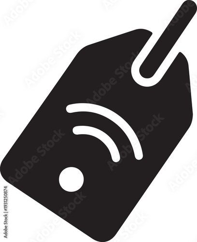 Smart wearable technology icon set, health monitoring devices, fitness tracker, smartwatch, biometric sensor symbols, black silhouette vector illustration