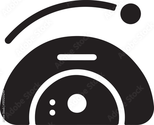 Smart wearable technology icon set, health monitoring devices, fitness tracker, smartwatch, biometric sensor symbols, black silhouette vector illustration