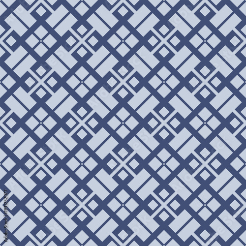 Japanese Square Diamond Flower Vector Seamless Pattern
