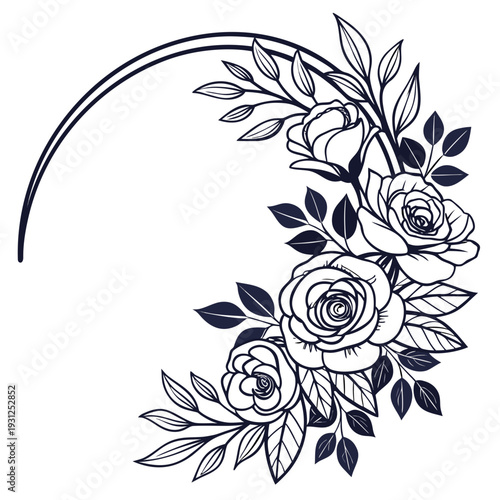 Grand Wedding Arch Frame with Layered Flowers 1