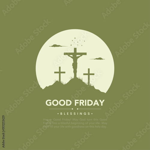 Good friday cultural background for spiritual belief and faith. Good Friday creative Post Design. Happy Good Friday and Holy Week Poster Design.