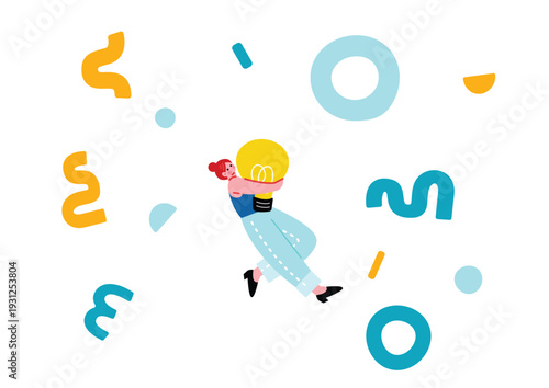 ポップで可愛いアイディアを閃く女性