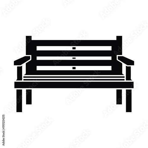 Modern outdoor bench for public spaces and parks