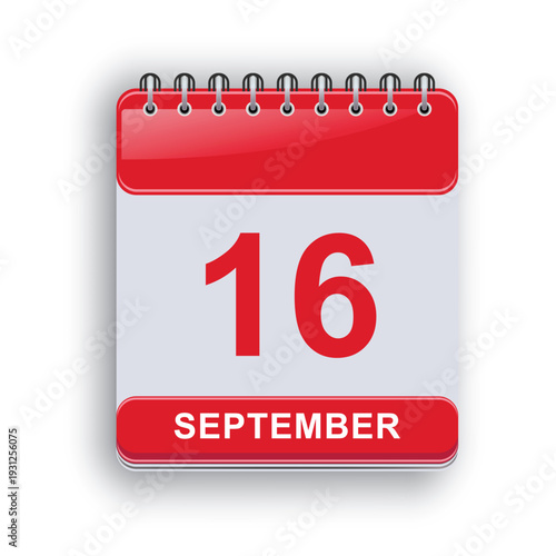 September 16 Daily Calendar Template Minimal Simple Planner Page