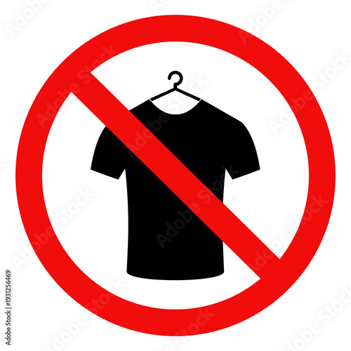 No hang clothes to dry sign. Flat vector illustration design.