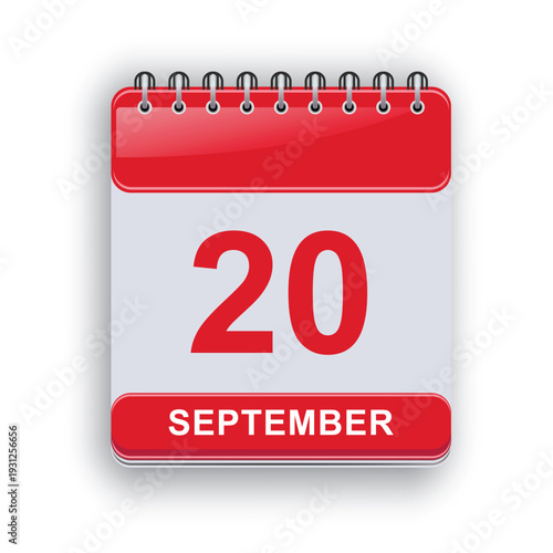 September 20 Daily Calendar Template Simple Daily Planner Design