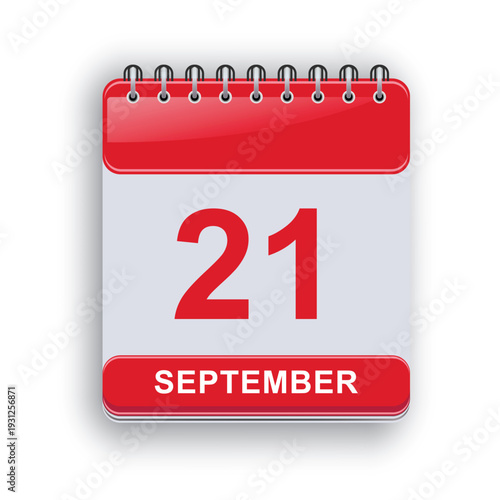 September 21 Daily Calendar Template Professional Clean Layout