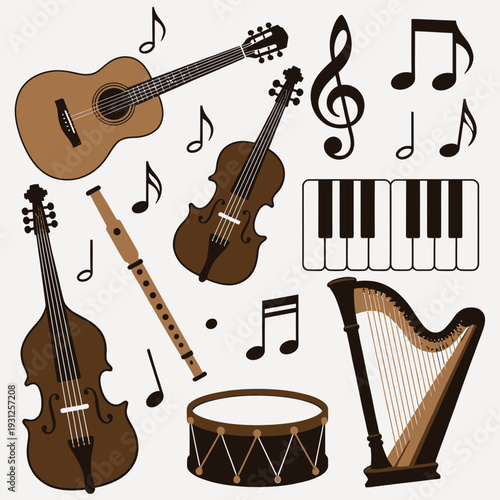 Musical Instruments Collage