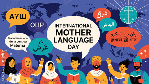 International Mother Language Day Celebration illustration