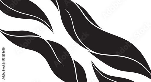 Modern abstract leaf wall panel design featuring elegant botanical shapes in a clean minimalist style.