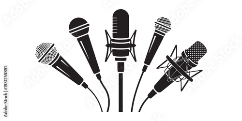 Dynamic microphone array for press conference and live media broadcasting events with studio gear