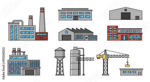 Industrial Factory Buildings and Equipment.
